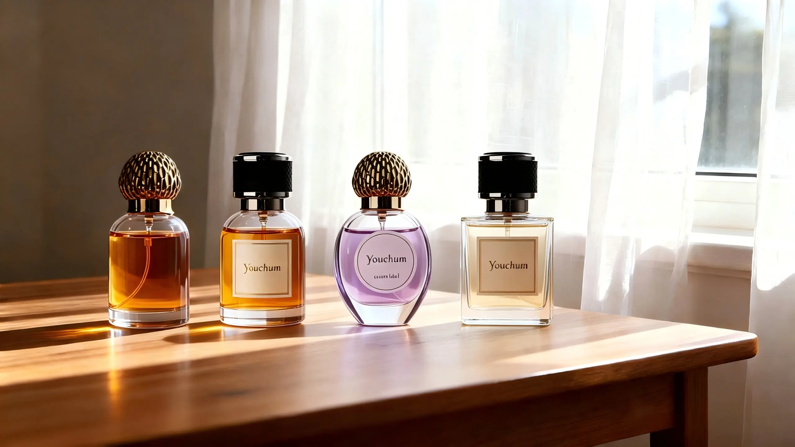 Flacon de parfum vide en verre, luxueux, unique et créatif (1)