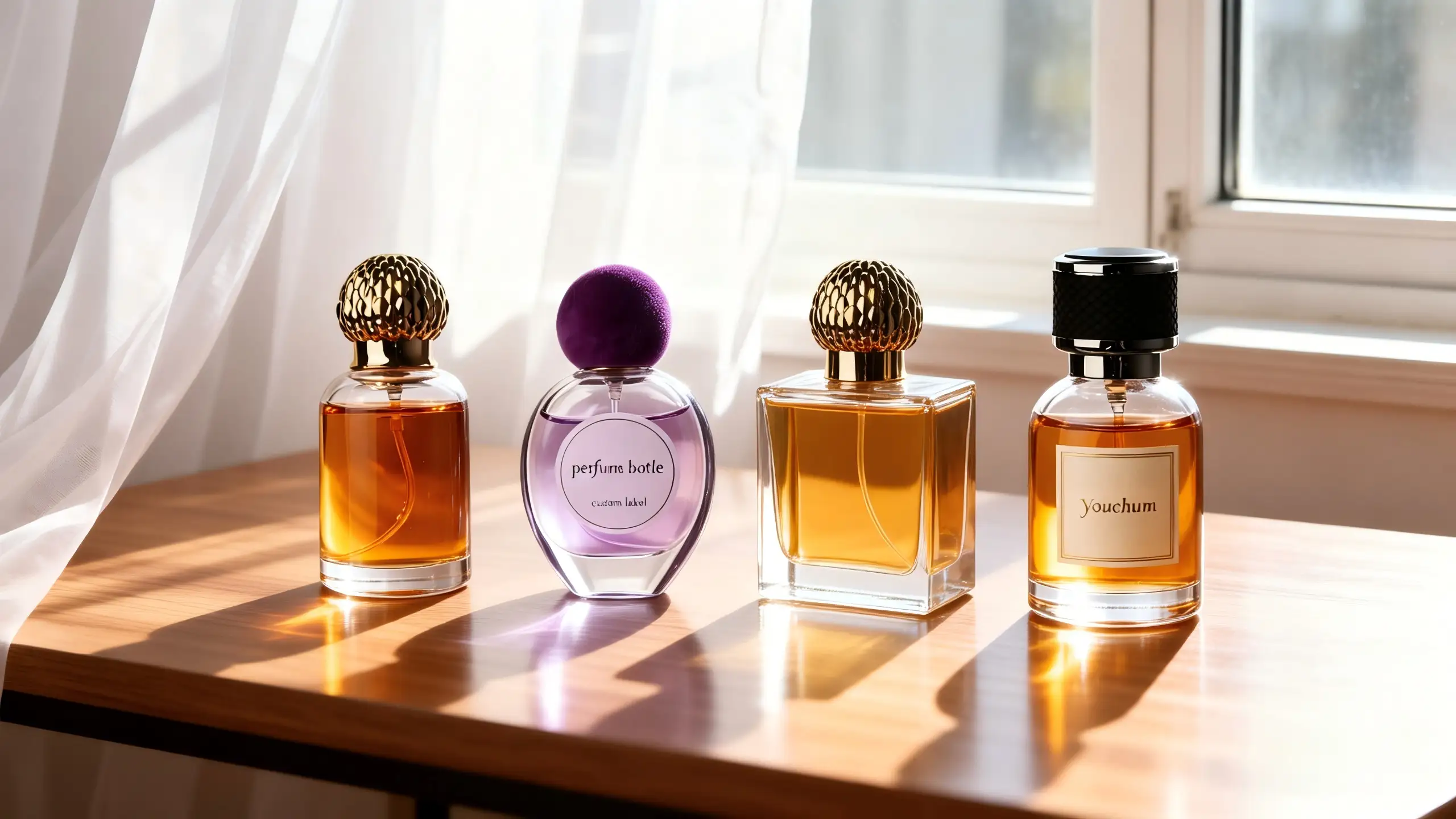 Flacon de parfum vide en verre de luxe, unique et créatif (2)