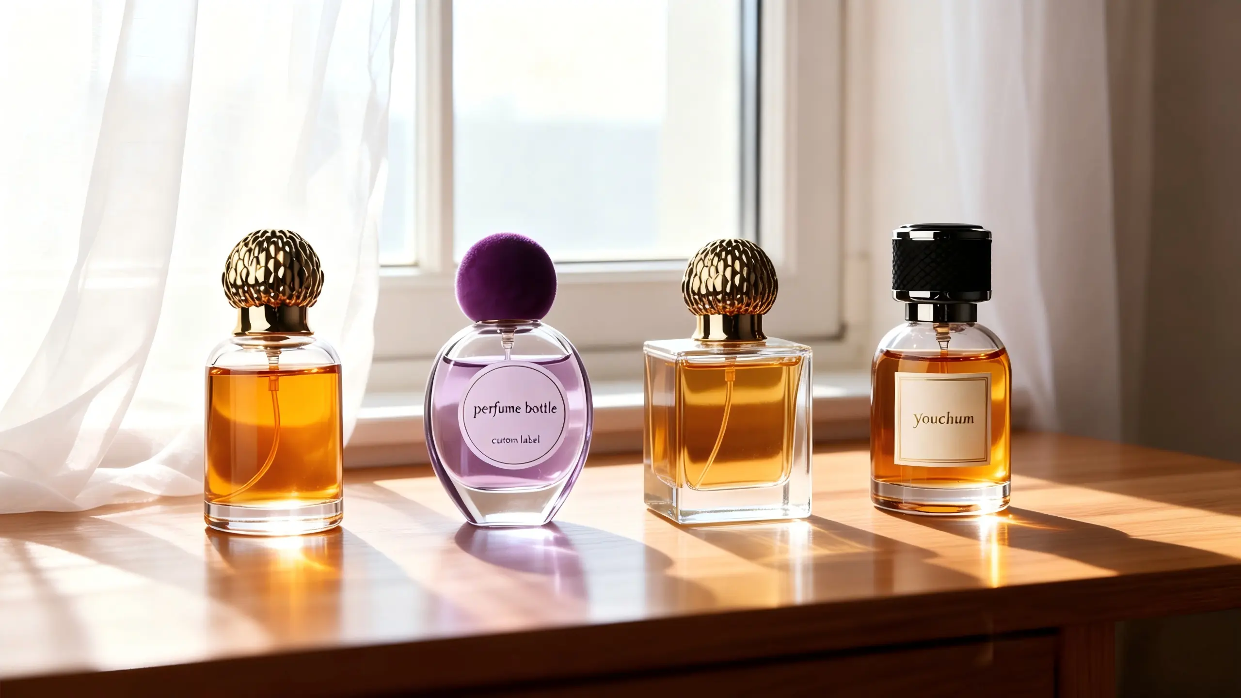 Flacon de parfum vide en verre, luxueux, unique et créatif (3)