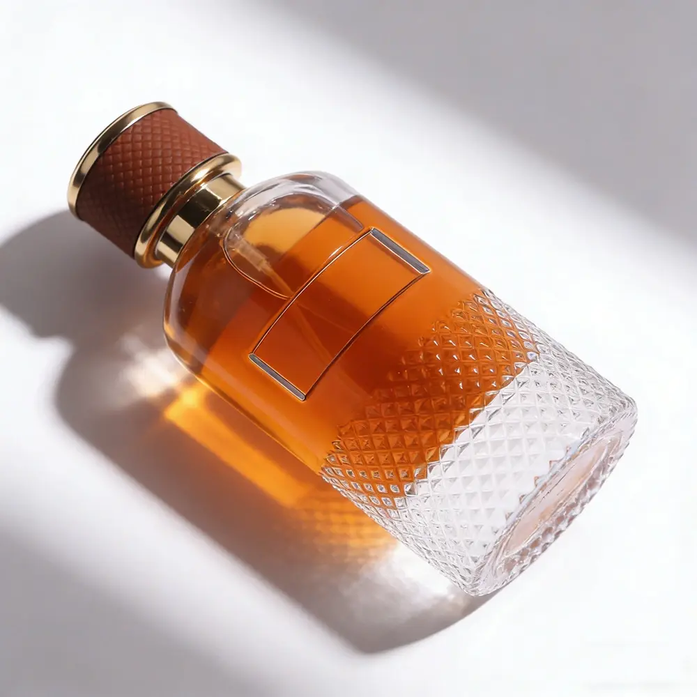 Thick Bottom Luxury Empty Glass Perfume Bottle With Cap Xs493 (2)