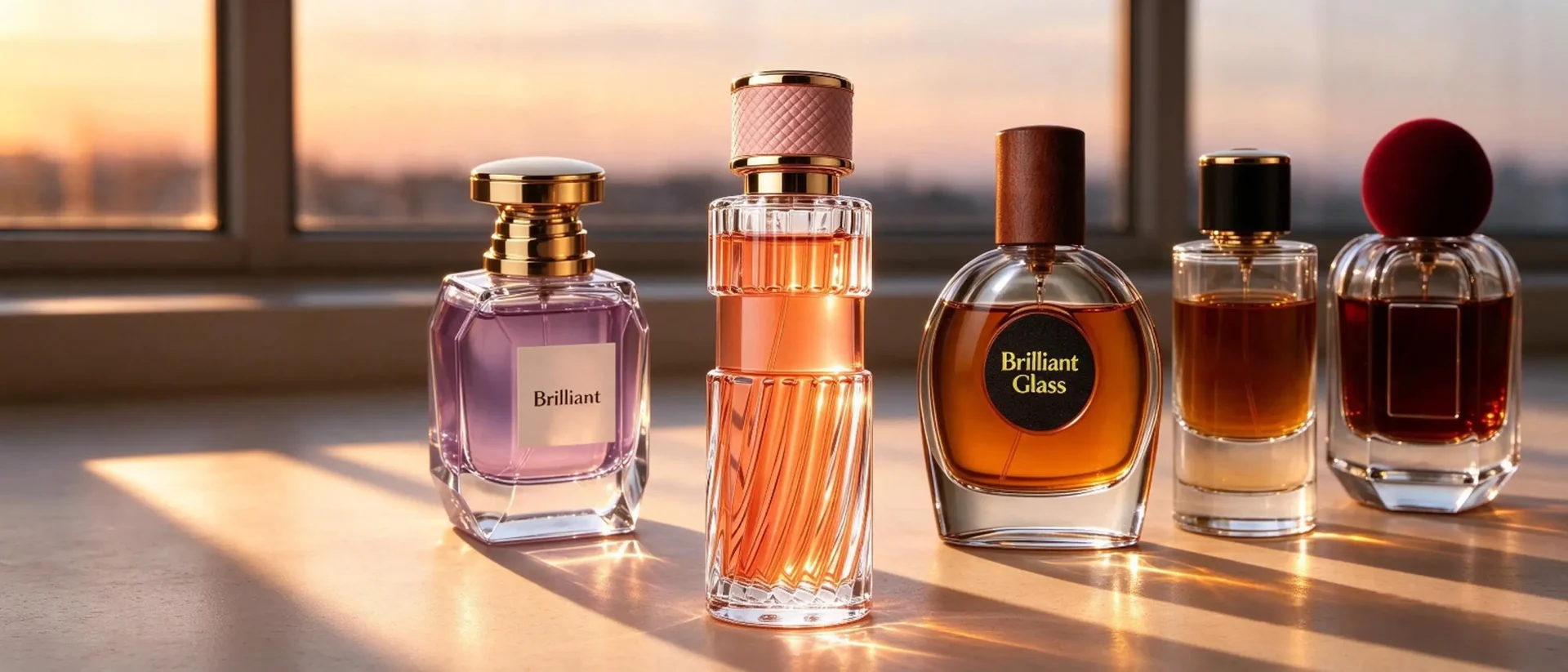 Novo frasco de perfume de vidro de luxo elegante com base pesada (1)